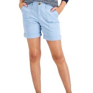 Style & Co - Blue Cuffed Bermuda Shorts 16W Size (Women)